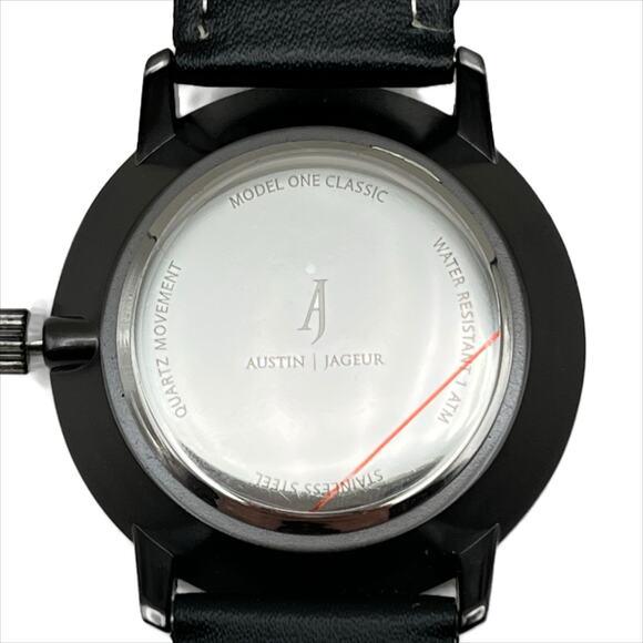 Austin Jageur Model One Quartz Movement Leather Band Watch in Black - Picture 7 of 8